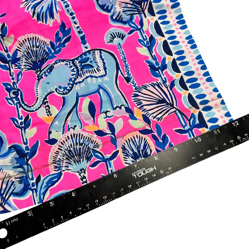 Lilly Pulitzer Bal Harbour Palazzo Pants Pink Blue Elephant Floral Print XL - Picture 14 of 14